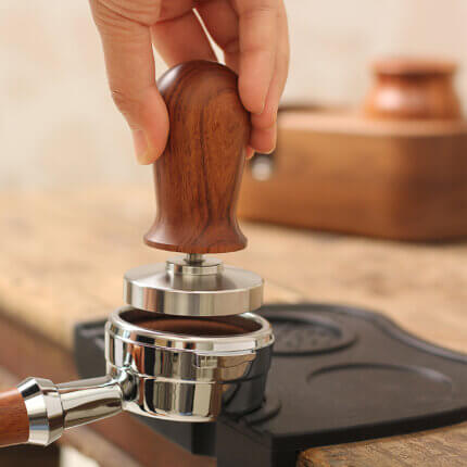 51 Mm Espresso Tamper 51mm Wooden Handle Coffee Presser Ground Aluminum  Alloy