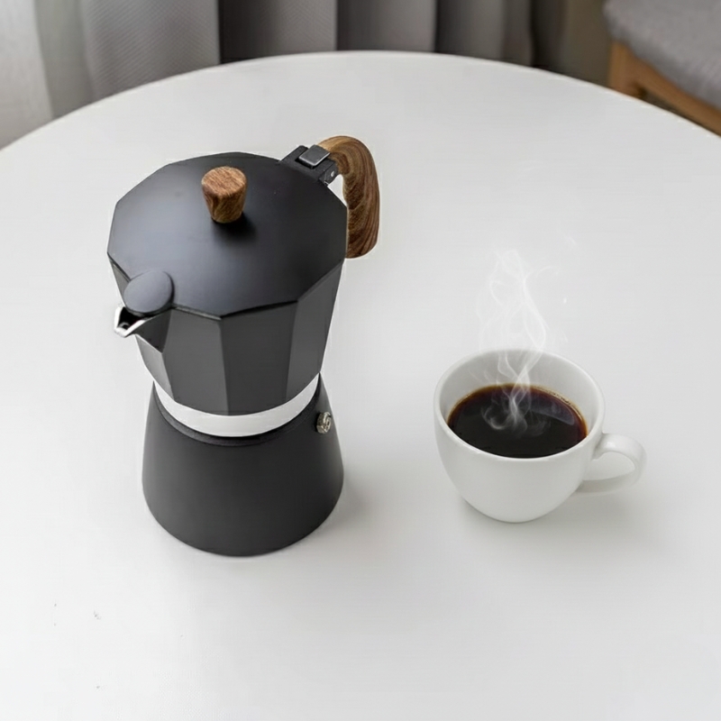 Moka Pot with Wooden Handledfd00004